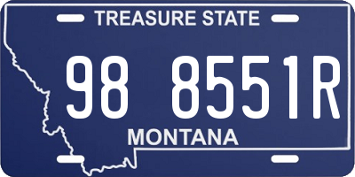 MT license plate 988551R