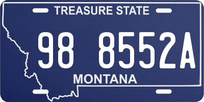 MT license plate 988552A