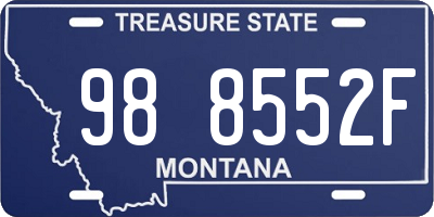 MT license plate 988552F