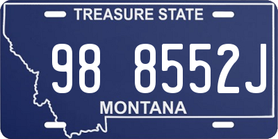 MT license plate 988552J