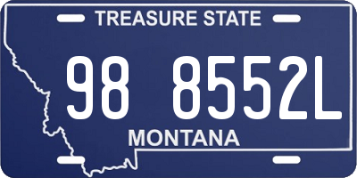 MT license plate 988552L
