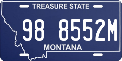 MT license plate 988552M