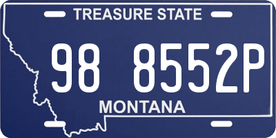 MT license plate 988552P