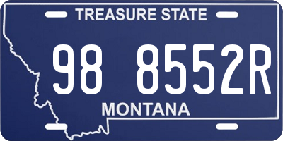 MT license plate 988552R