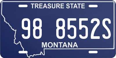 MT license plate 988552S