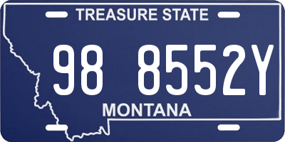 MT license plate 988552Y