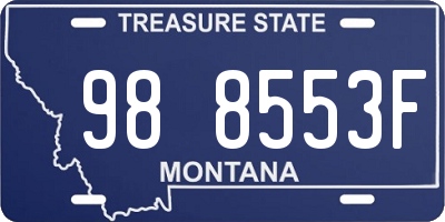 MT license plate 988553F