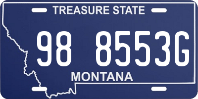 MT license plate 988553G