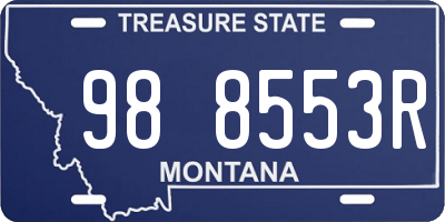MT license plate 988553R
