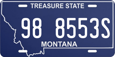 MT license plate 988553S