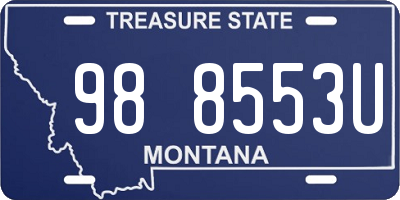 MT license plate 988553U