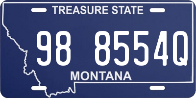 MT license plate 988554Q