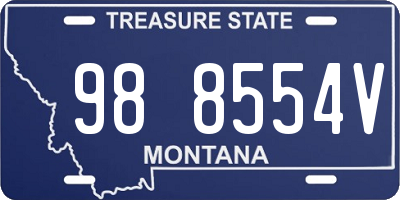 MT license plate 988554V