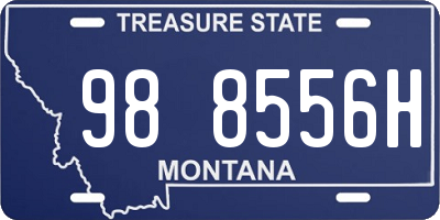 MT license plate 988556H
