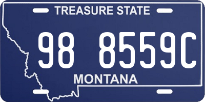 MT license plate 988559C