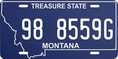 MT license plate 988559G