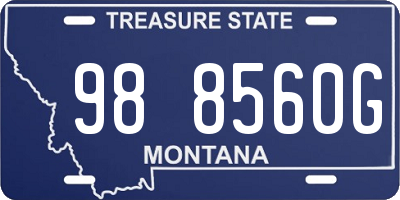 MT license plate 988560G