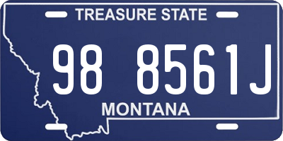 MT license plate 988561J