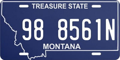 MT license plate 988561N