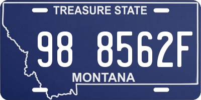 MT license plate 988562F