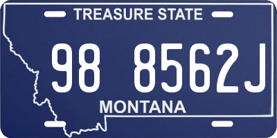 MT license plate 988562J