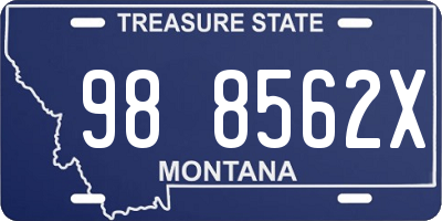 MT license plate 988562X