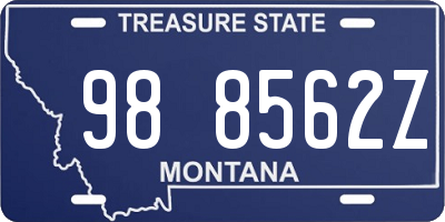 MT license plate 988562Z