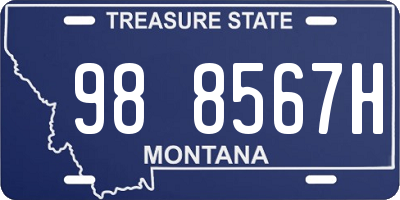 MT license plate 988567H