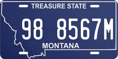 MT license plate 988567M