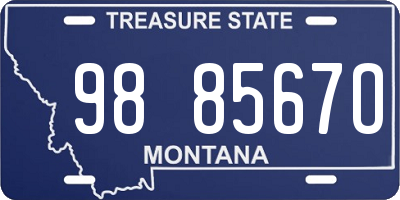 MT license plate 988567O