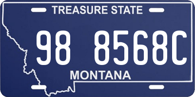 MT license plate 988568C