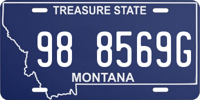 MT license plate 988569G