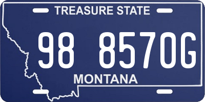 MT license plate 988570G