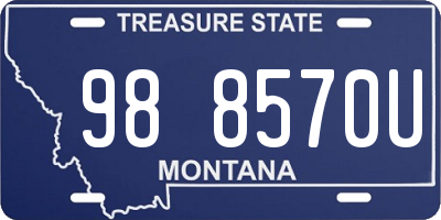 MT license plate 988570U