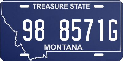 MT license plate 988571G