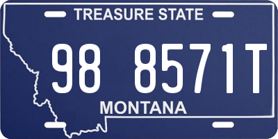 MT license plate 988571T