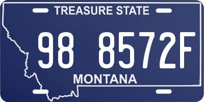 MT license plate 988572F