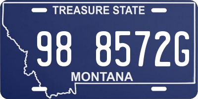 MT license plate 988572G