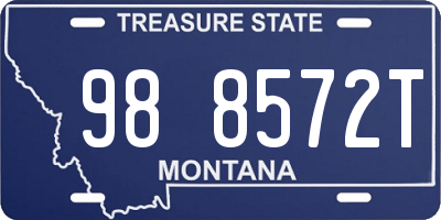 MT license plate 988572T