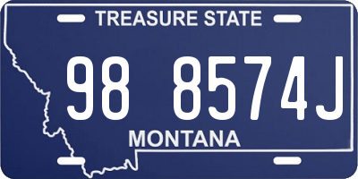 MT license plate 988574J