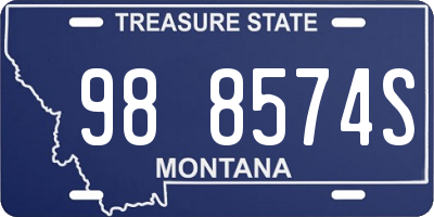 MT license plate 988574S