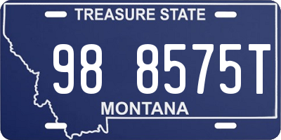 MT license plate 988575T