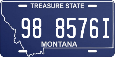 MT license plate 988576I