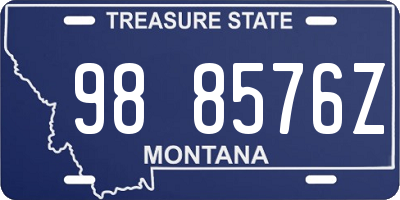 MT license plate 988576Z