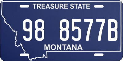 MT license plate 988577B