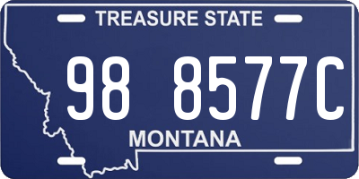 MT license plate 988577C