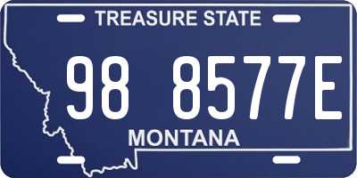 MT license plate 988577E
