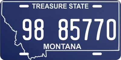MT license plate 988577O