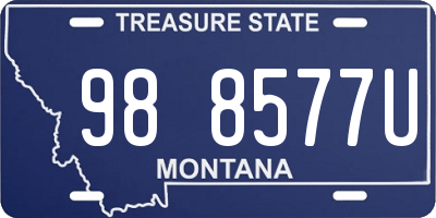 MT license plate 988577U