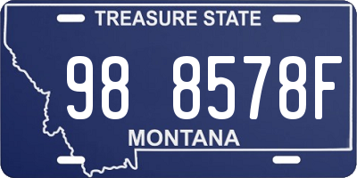 MT license plate 988578F